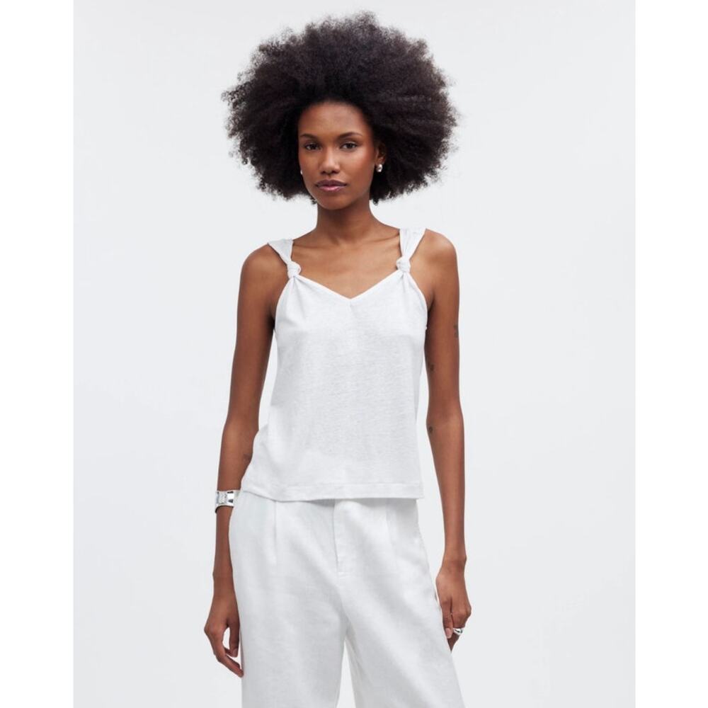 Madewell Knotted Strap Sleeveless Tank Top US Women's XXS New